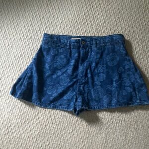 Floral Denim Shorts